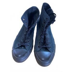 Converse Unisex Black Canvas High-top Sneakers Men's Sz 9